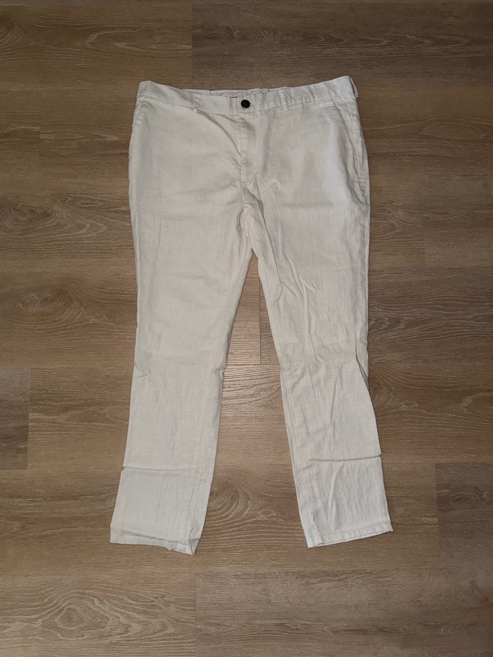 Lanzzino White Linen Pants Size 40